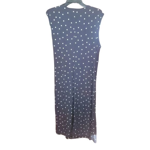 Banana Republic Navy Polka-Dot Faux Wrap Dress - Picture 2 of 3